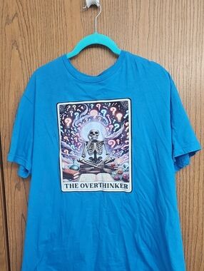 Gildan Blue "The Overthinker" Short Sleeve Tee